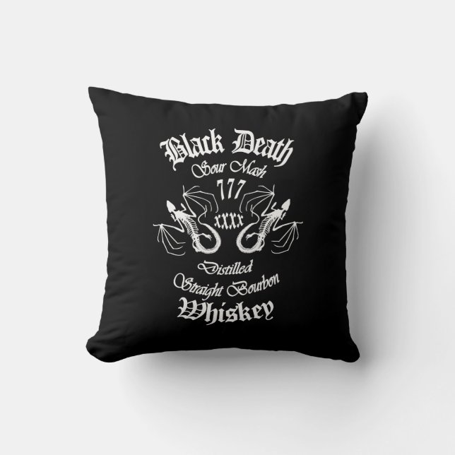 Black Death 777 - Bourbon Whiskey - Coussin (Recto)