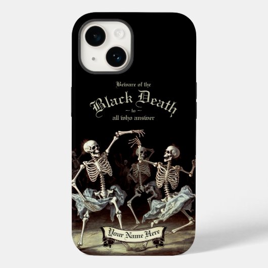 Black Death Dancing Skeletons Halloween Case-Mate iPhone Case (Achterkant)
