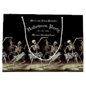 Black Death Dancing Skeletons Halloween Groot Cadeauzakje (Achterkant)