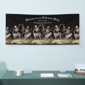 Black Death Dancing Skeletons Halloween Spandoek (Beurs)