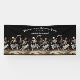 Black Death Dancing Skeletons Halloween Spandoek
