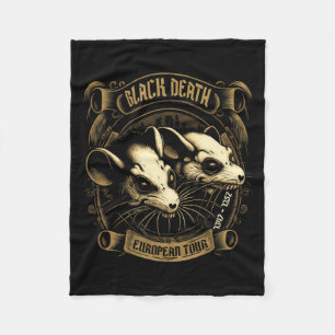 Black Death Europese Tour Geschiedenis Goth T-shir Fleece Deken