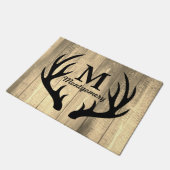 Black Deer Antlers Barn Wood Plants - speciaal ont Deurmat (Schuin)