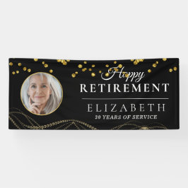 Black Delicate Custom Photo Retirement Party Spandoek