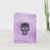 Black dentelle violet Mariage gothique Carte de re (Dos)