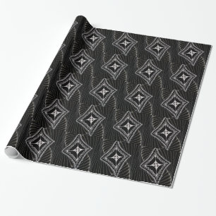 Black Diamond Abstract Kite Doodle Cadeaupapier