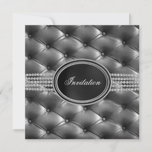 Black Diamond Black Tie Feest Kaart (Voorkant)