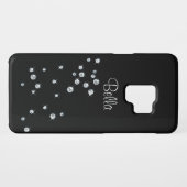 Black Diamond Monogrammed Case-Mate Samsung Galaxy Hoesje (Achterkant (horizontaal))