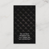 Black Diamond Quilt QR Code Lawyer Visitekaartje (Achterkant)