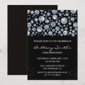 Black Diamond Sparkle Glitter 63e verjaardag Kaart (Voorkant / Achterkant)