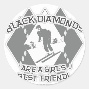 Black Diamonds Ronde Sticker