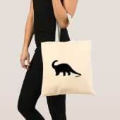Black Dinosaur Tote Bag (Voorkant (product))