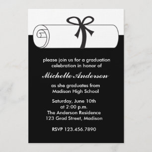 Black Diploma Afstuderen Celebration Kaart