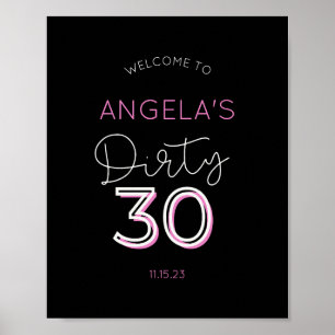 Black Dirty Trente Custom Welcome Poster