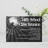 Black Disco Ball Classe Réunion Invitations (Debout devant)