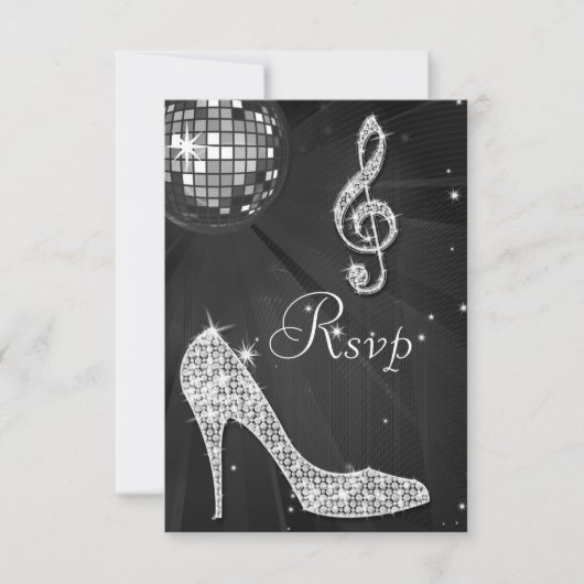 Black Disco Ball Sparkle Heels RSVP (Voorkant)