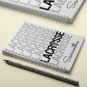 Black Distressed Lacrosse Word Notitieboek