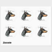Black Doberman Maman - Sticker (Feuille)