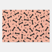 Black Dog Botten Design Inpakpapier Vel (Voorkant)