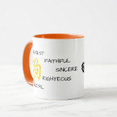 Black Dog Chinese Papercut Personality Zodiac Mok (Voorkant links)