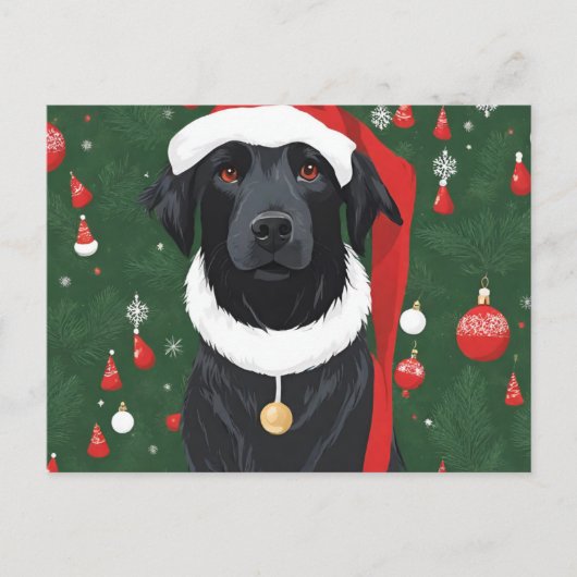 Black Dog Christmas Briefkaart Vakantie (Voorkant)