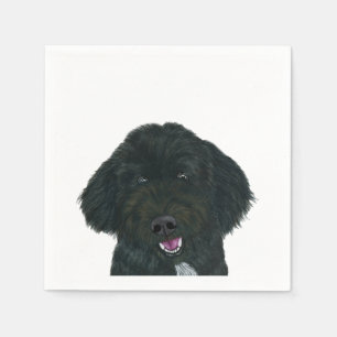 Black Dog Cocktail Napkins Servet