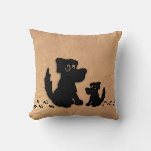 Black Dog et Chiot Walk American Mojo Coussin