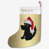 Black Dog gepersonaliseerd Kleine Kerstsok (Achterkant)