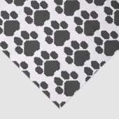 Black Dog Pawprint Building Blocks Tissuepapier (Detail)