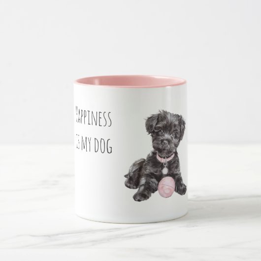 Black Dog Pink Ball Mok (Midden)