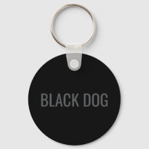 Black Dog - Typografie Sleutelhanger
