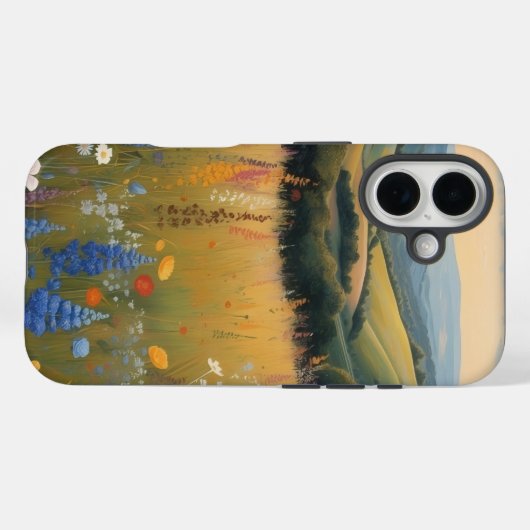 Black Dog Wildflower Case-Mate iPhone Case (Achterkant (horizontaal))