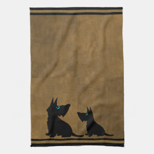 Black Dogs Towel Theedoek