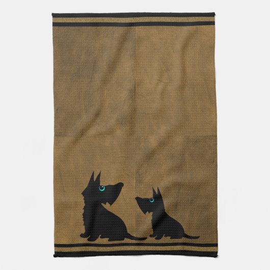 Black Dogs Towel Theedoek (Verticaal)