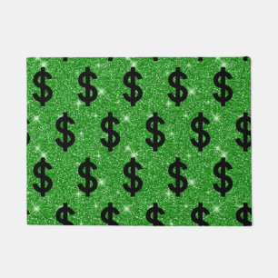 Black Dollar Sign Money Entrepreneur Wall Street Deurmat