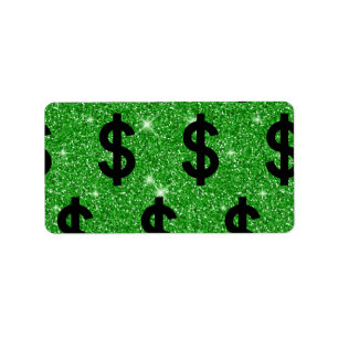 Black Dollar Sign Money Entrepreneur Wall Street Etiket