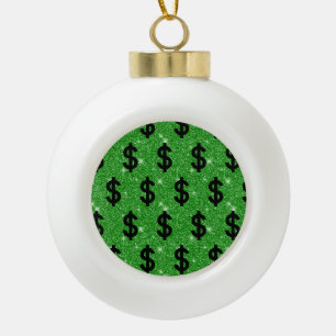 Black Dollar Sign Money Entrepreneur Wall Street Keramische Bal Ornament