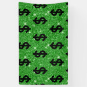 Black Dollar Sign Money Entrepreneur Wall Street Spandoek (Verticaal)