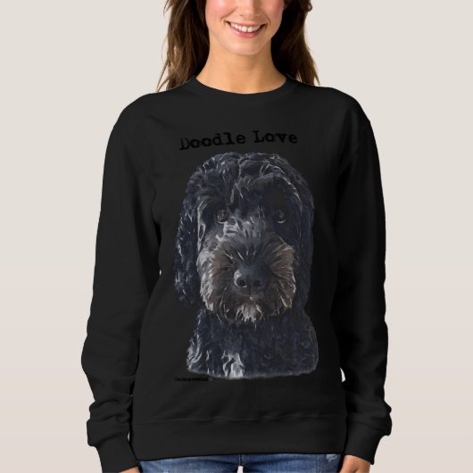 Black Doodle Dog Trui (Voorkant)