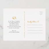 Black Doodles Graduation Save Date Photo Real Gold Folie Uitnodiging Briefkaart (Achterkant)
