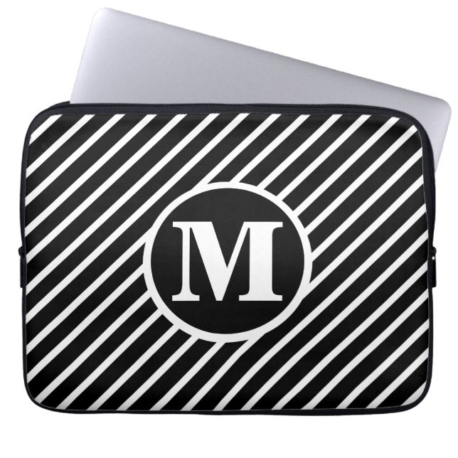 Black Dot DS Monogram Laptop Sleeve (Voorkant)