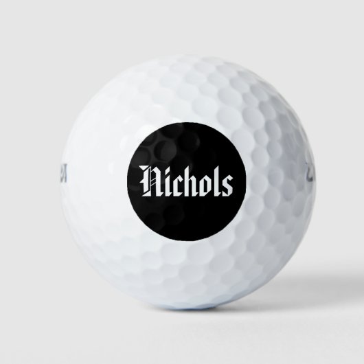 Black Dot Nichols Golfballen (Voorkant)