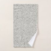 Black Dot Pattern Bad Handdoek (Handdoek)
