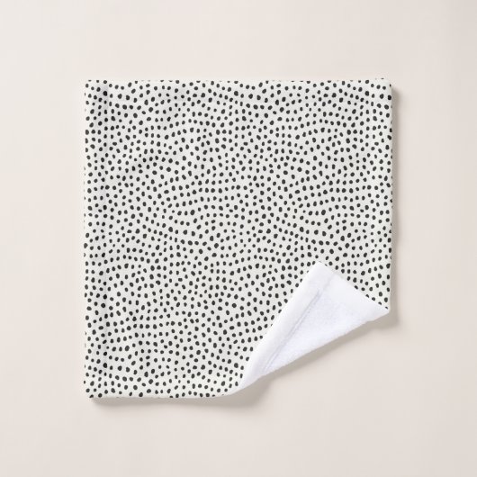 Black Dot Pattern Bad Handdoek (Wasdoekje)