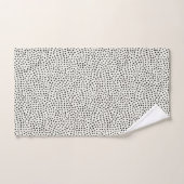 Black Dot Pattern Bad Handdoek (Handdoek)