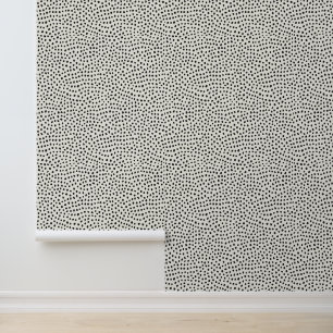 Black Dot Pattern Behang