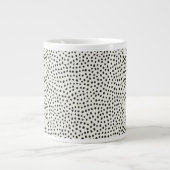 Black Dot Pattern Extra Grote Beker (Voorkant)