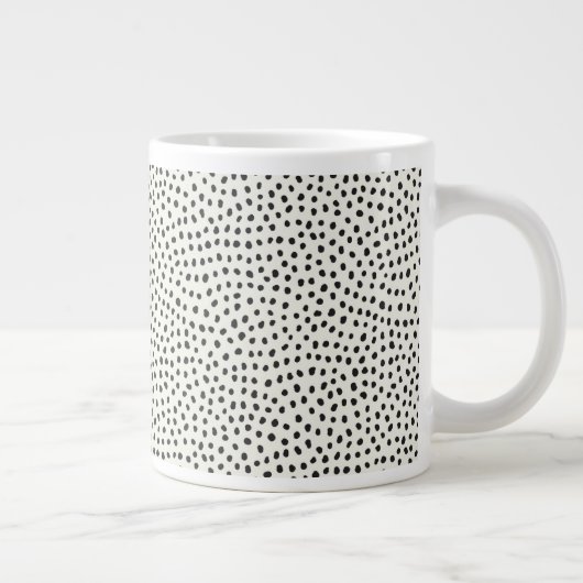 Black Dot Pattern Extra Grote Beker (Rechts)