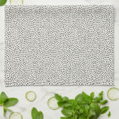 Black Dot Pattern Theedoek (Gevouwen)