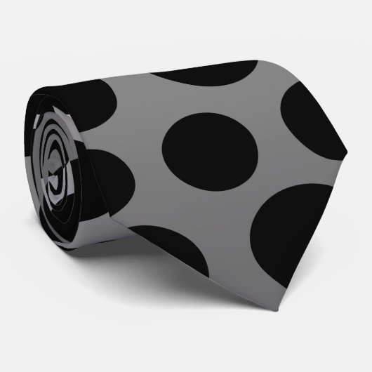 Black Dot Stropdas (Opgerold)